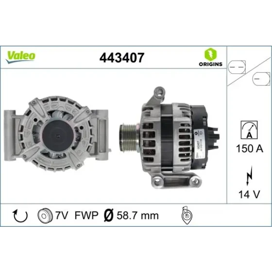 Valeo Şarj Dinamosu – 443407 ürün görseli