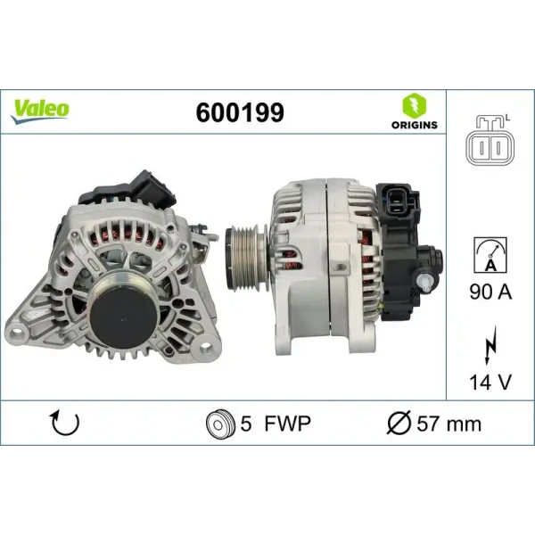 Valeo Şarj Dinamosu – 600199 / OEM 373002A050