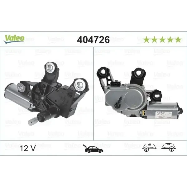 Valeo Silecek Motoru (Arka) – 404726 / OEM 6Q6955711B