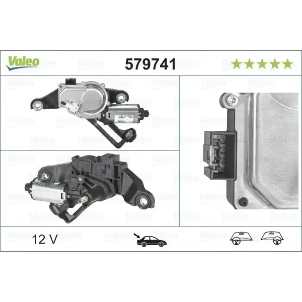 Valeo Silecek Motoru (Arka) – 579741 / OEM 67637199569
