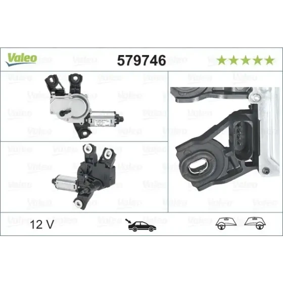 Valeo Silecek Motoru (Arka) – 579746 / OEM 5N0955711A ürün görseli
