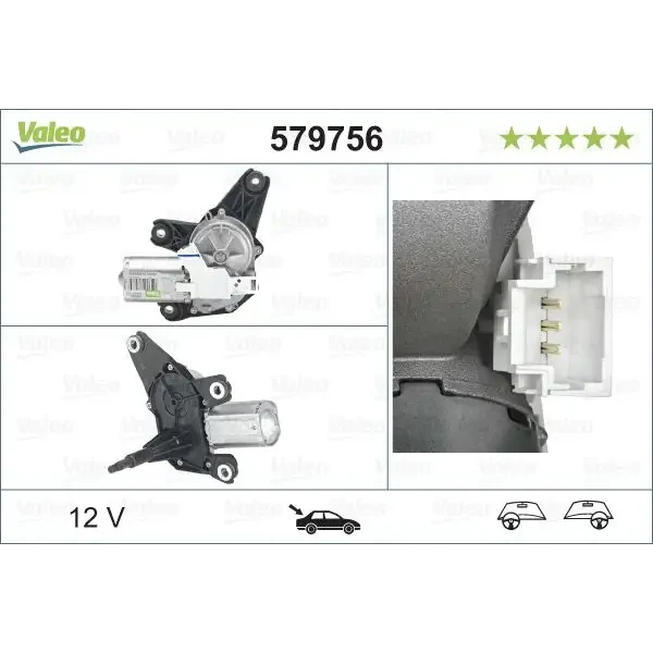 Valeo Silecek Motoru (Arka) – 579756 / OEM 8200153458