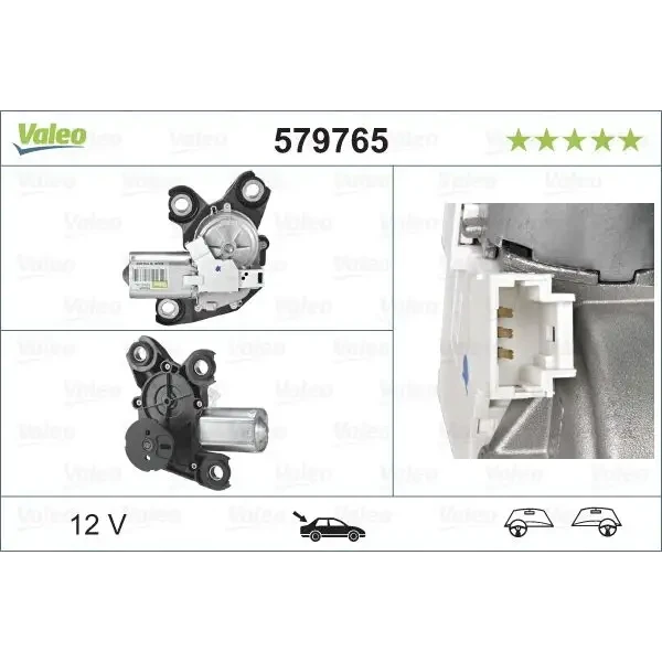 Valeo Silecek Motoru (Arka) – 579765 / OEM 9840123880