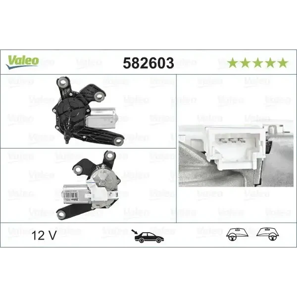 Valeo Silecek Motoru (Arka) – 582603 / OEM 6405J9