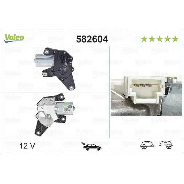 Valeo Silecek Motoru (Arka) – 582604 / OEM 8200734582