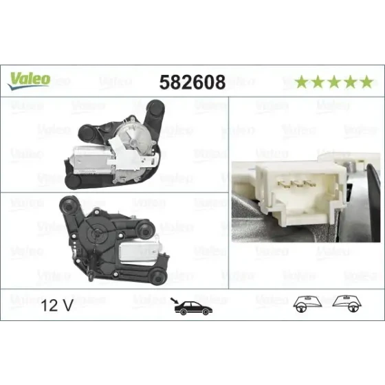 Valeo Silecek Motoru (Arka) – 582608 / OEM 9680477480 ürün görseli