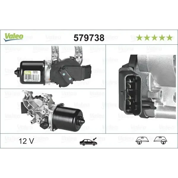 Valeo Silecek Motoru (Ön) – 579738 / OEM 7701061590