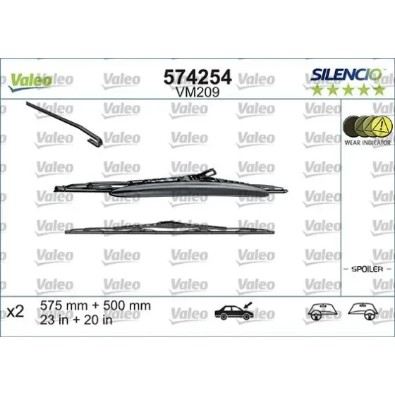 Valeo Silecek Süpürgesi (Takım) – 574254 / OEM 61612458348 ürün görseli