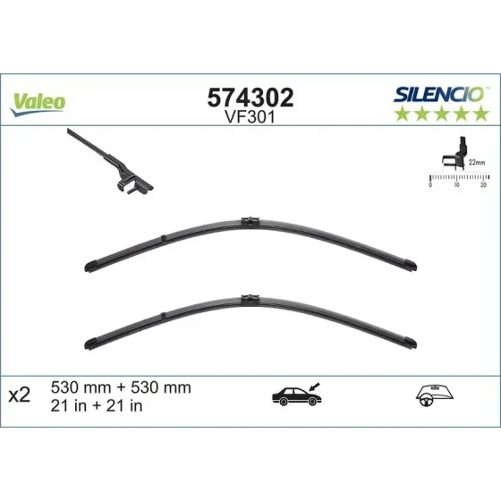 Valeo Silecek Süpürgesi (Takım) – 574302 ürün görseli