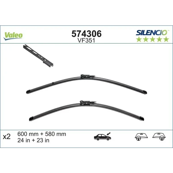 Valeo Silecek Süpürgesi (Takım) – 574306