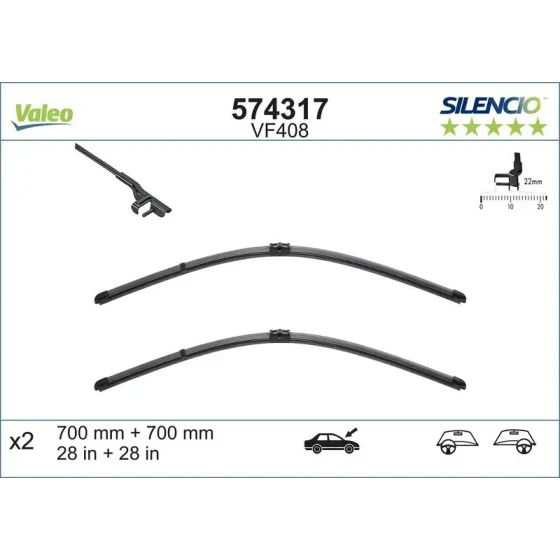 Valeo Silecek Süpürgesi (Takım) – 574317 ürün görseli