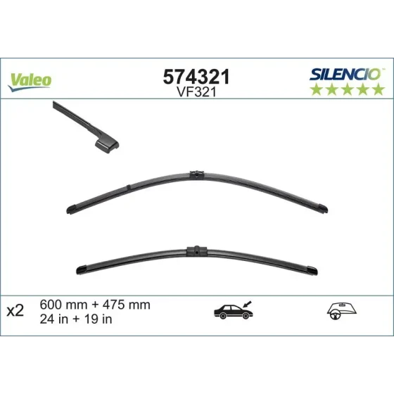 Valeo Silecek Süpürgesi (Takım) – 574321 ürün görseli