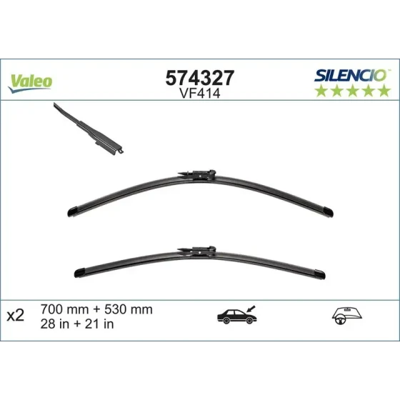 Valeo Silecek Süpürgesi (Takım) – 574327 / OEM A2518200845 ürün görseli