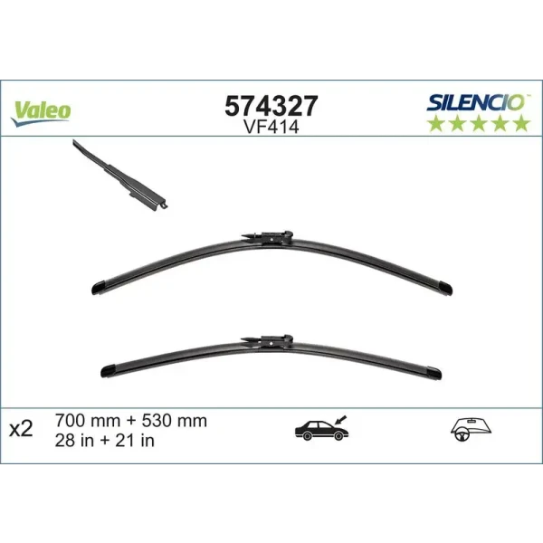 Valeo Silecek Süpürgesi (Takım) – 574327 / OEM A2518200845