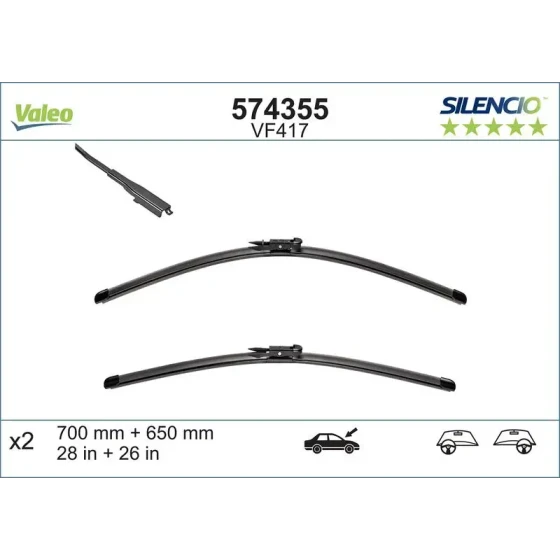 Valeo Silecek Süpürgesi (Takım) – 574355 ürün görseli