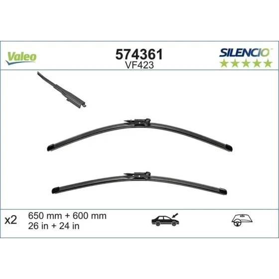 Valeo Silecek Süpürgesi (Takım) – 574361 ürün görseli