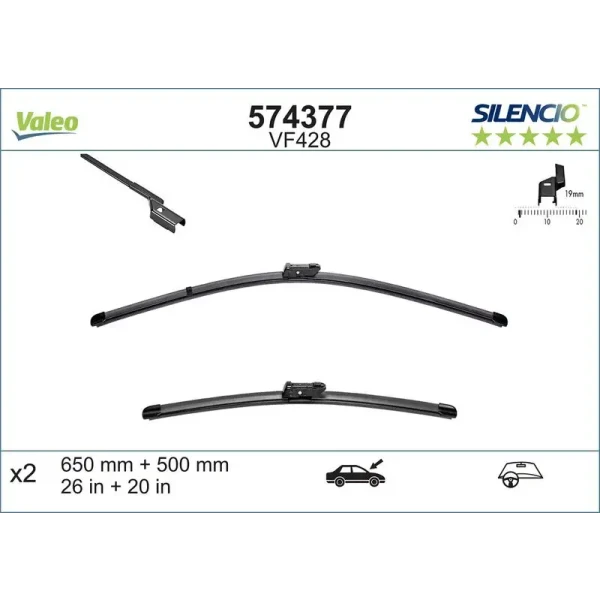 Valeo Silecek Süpürgesi (Takım) – 574377 / OEM 31457760