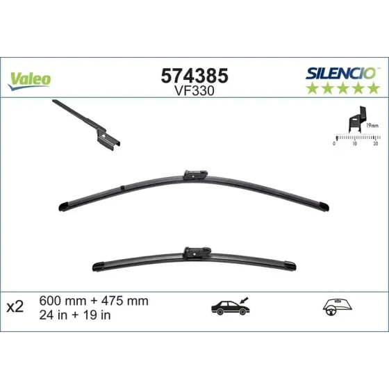 Valeo Silecek Süpürgesi (Takım) – 574385 ürün görseli
