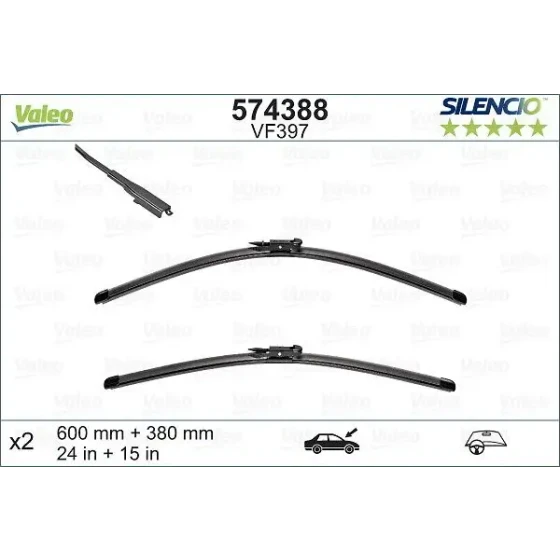 Valeo Silecek Süpürgesi (Takım) – 574388 / OEM 28890JD910 ürün görseli