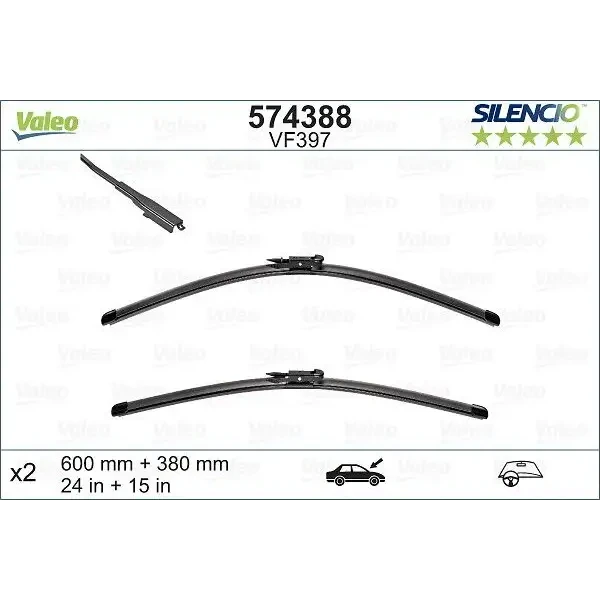 Valeo Silecek Süpürgesi (Takım) – 574388 / OEM 28890JD910
