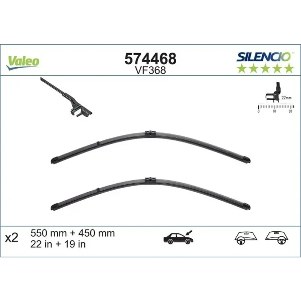 Valeo Silecek Süpürgesi (Takım) – 574468 / OEM A2048201345