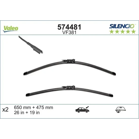 Valeo Silecek Süpürgesi (Takım) – 574481 ürün görseli