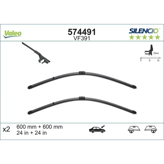 Valeo Silecek Süpürgesi (Takım) – 574491 ürün görseli