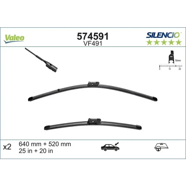 Valeo Silecek Süpürgesi (Takım) – 574591