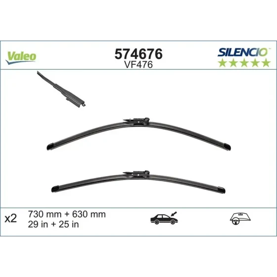 Valeo Silecek Süpürgesi (Takım) – 574676 ürün görseli