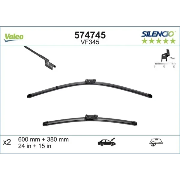 Valeo Silecek Süpürgesi (Takım) – 574745 / OEM 51843624