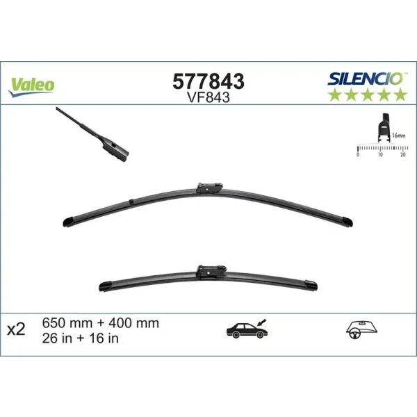 Valeo Silecek Süpürgesi (Takım) – 577843