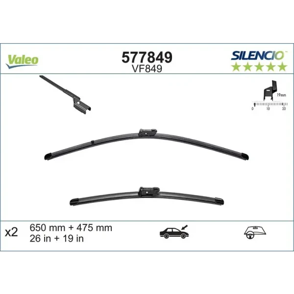 Valeo Silecek Süpürgesi (Takım) – 577849