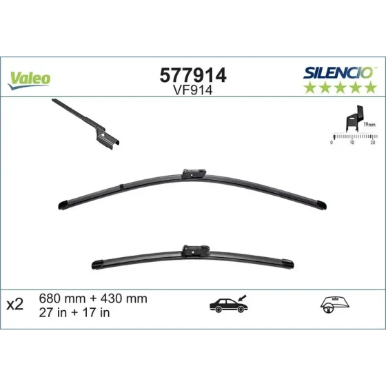 Valeo Silecek Süpürgesi (Takım) – 577914 ürün görseli