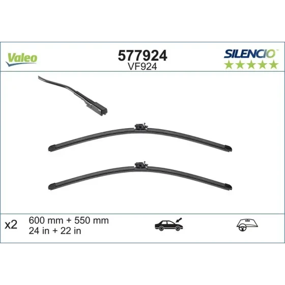Valeo Silecek Süpürgesi (Takım) – 577924 / OEM A2138205701 ürün görseli