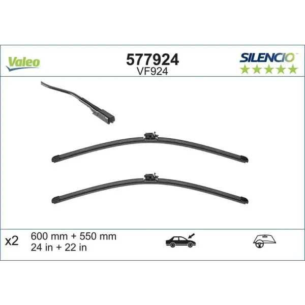 Valeo Silecek Süpürgesi (Takım) – 577924 / OEM A2138205701