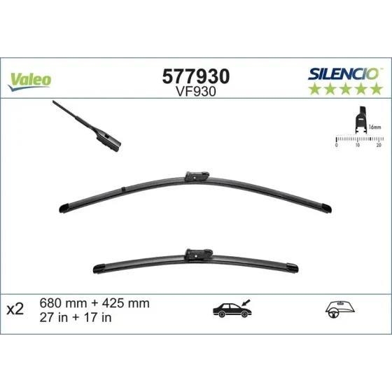 Valeo Silecek Süpürgesi (Takım) – 577930 ürün görseli
