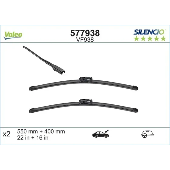 Valeo Silecek Süpürgesi (Takım) – 577938 / OEM 288908716R ürün görseli