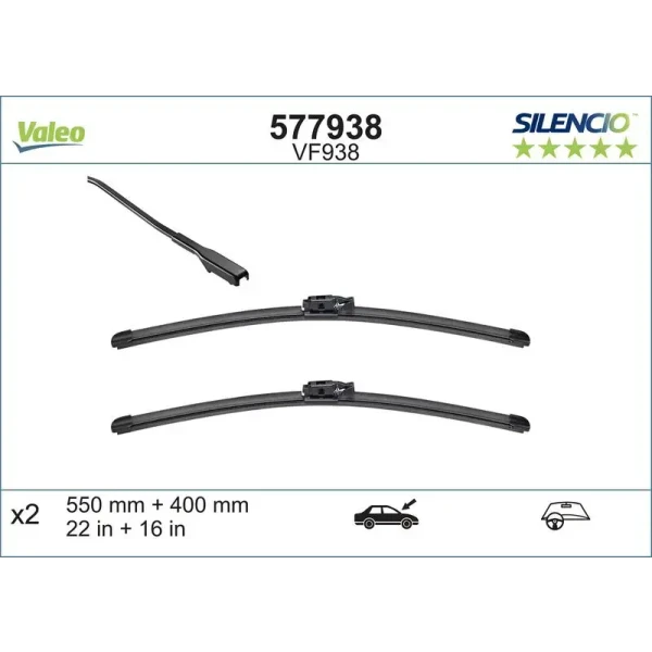 Valeo Silecek Süpürgesi (Takım) – 577938 / OEM 288908716R