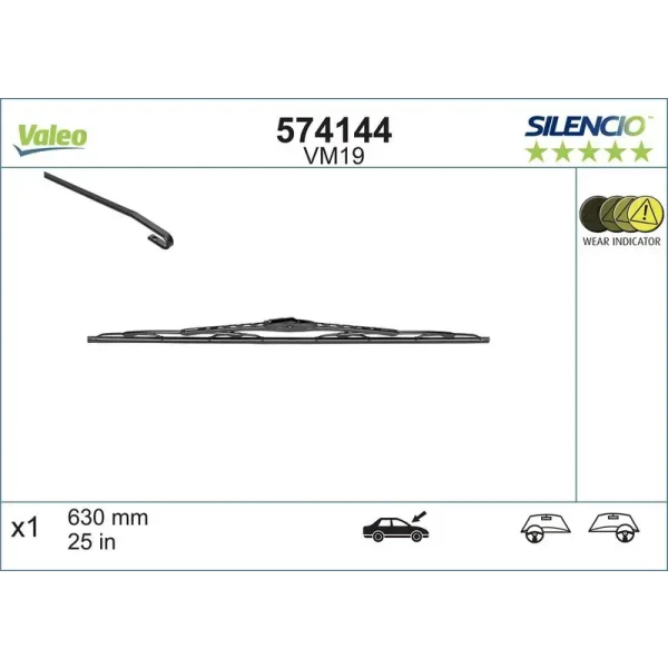 Valeo Silecek Süpürgesi (Tek) – 574144 / OEM A2108200245