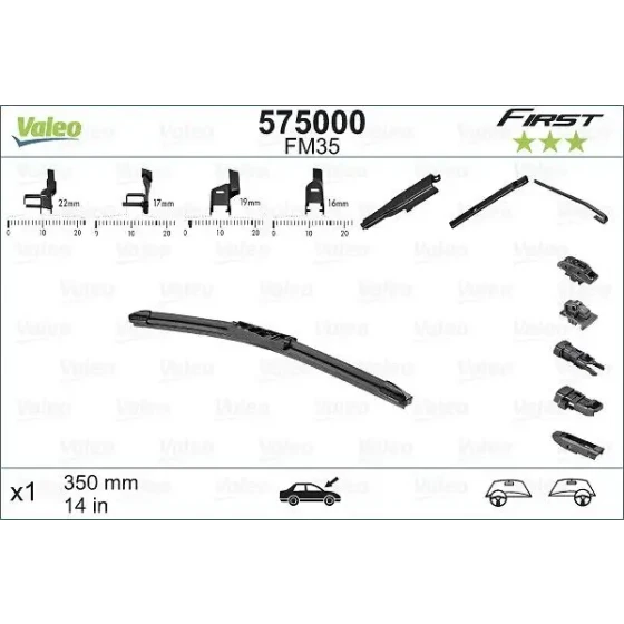 Valeo Silecek Süpürgesi (Tek) – 575000 / OEM 288904685R ürün görseli