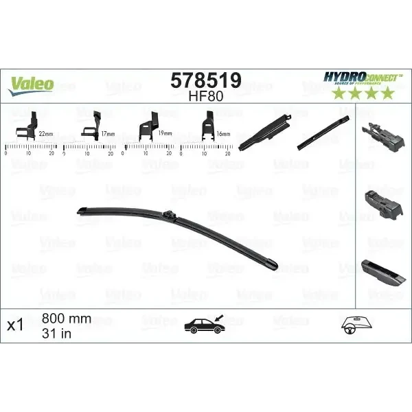 Valeo Silecek Süpürgesi (Tek) – 578519