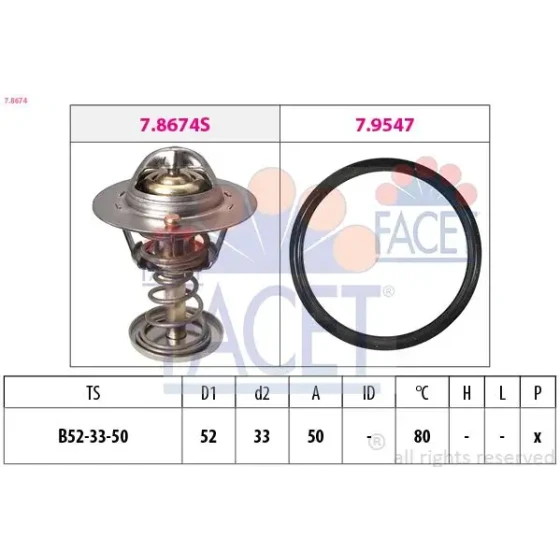 Facet Termostat – 7.8674 ürün görseli