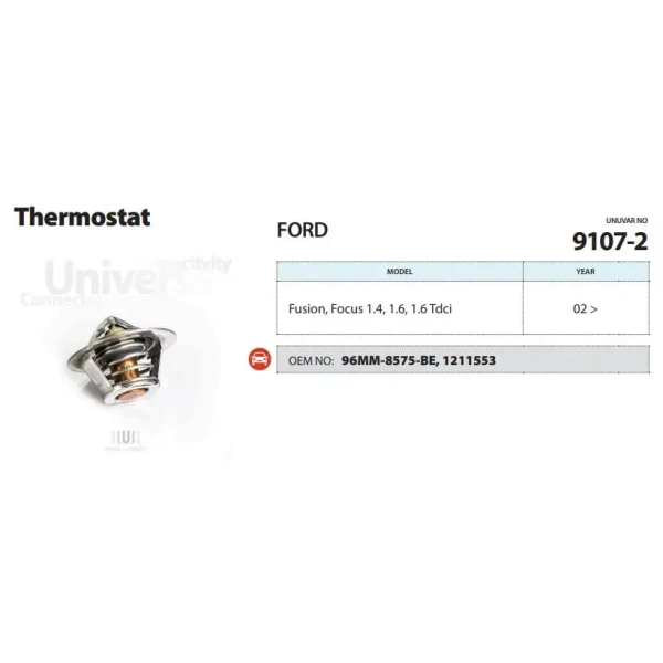 Ünüvar Termostat – 9107-2 / OEM 96MM8575BE