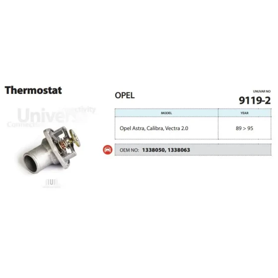 Ünüvar Termostat – 9119-2 / OEM 1338063 ürün görseli