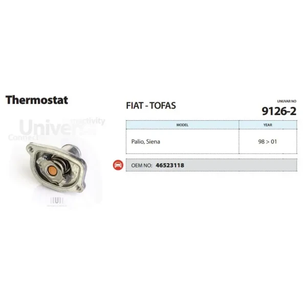 Ünüvar Termostat – 9126-2 / OEM 46523118