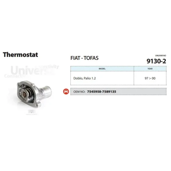 Ünüvar Termostat – 9130-2 / OEM 7589135 ürün görseli