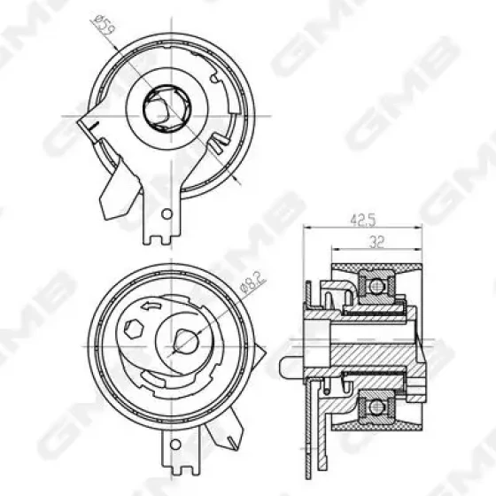 GMB Triger Gergi Rulmanı – GTB1450 / OEM 130708047R ürün görseli