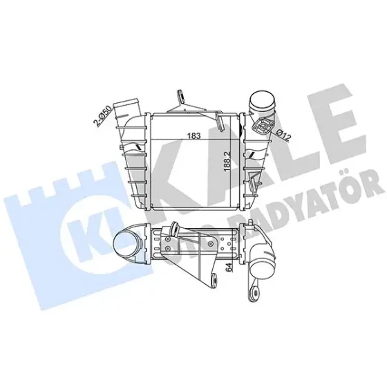 KALE Turbo Radyatörü – 342300 / OEM 6Q0145804G ürün görseli