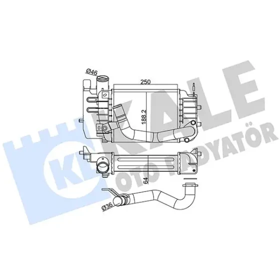 KALE Turbo Radyatörü – 342370 / OEM 179000N030 ürün görseli