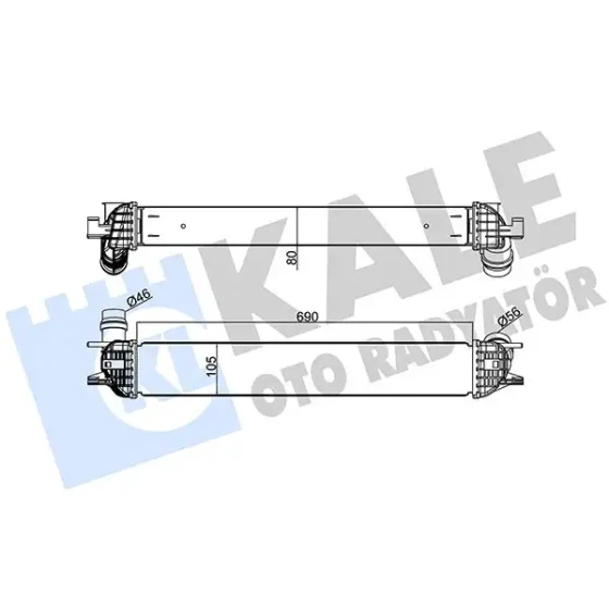 KALE Turbo Radyatörü – 342385 / OEM 144610001N ürün görseli